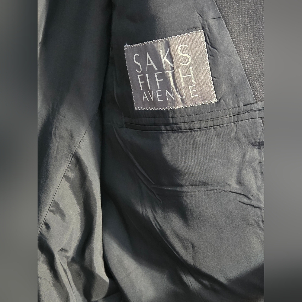 Armani Collezioni 44L Gray Blazer Sport Coat Made in Italy Mens Saks Fifth Ave - Picture 7 of 10